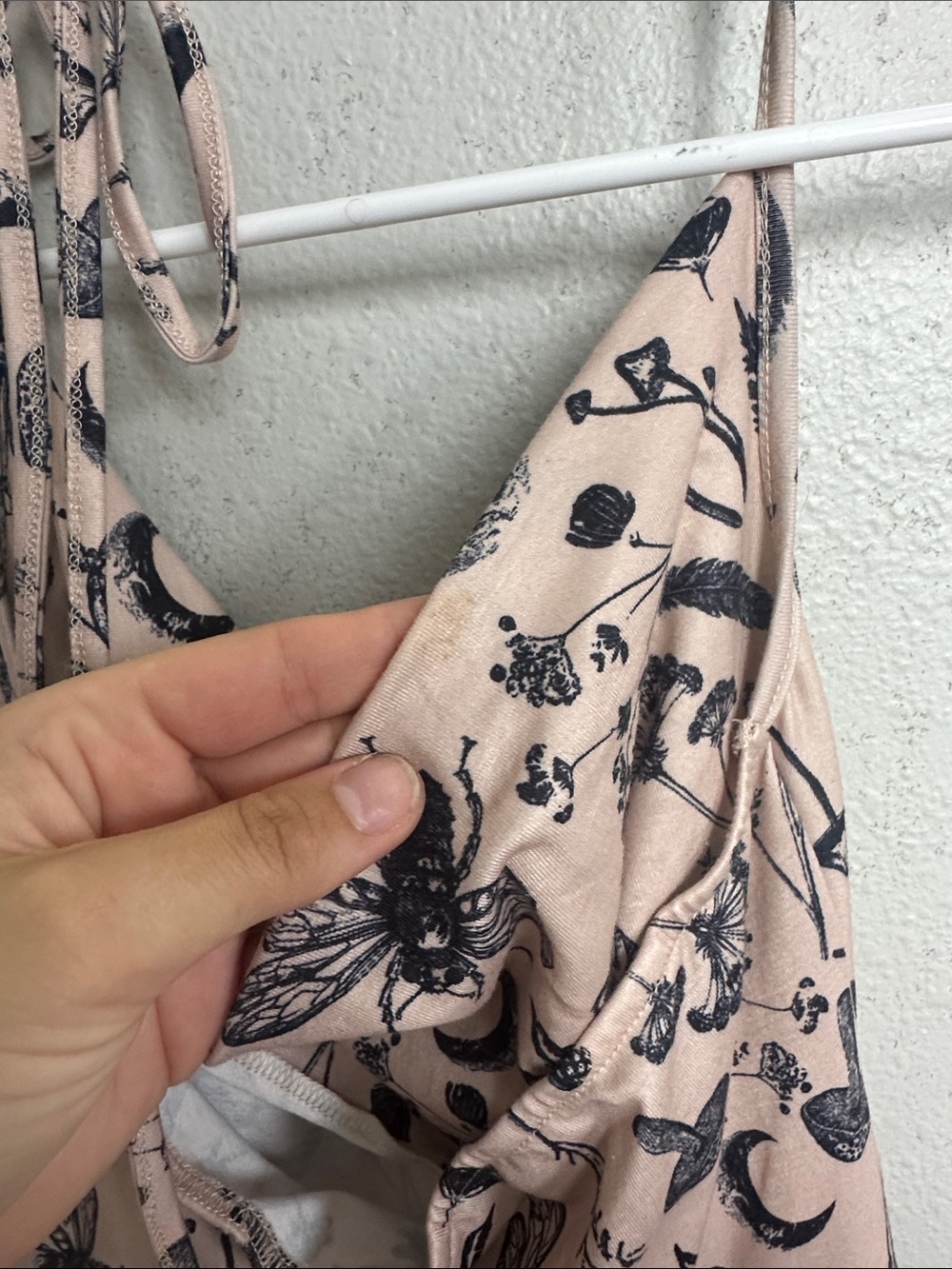 Halter mushroom boho bug goth cream dress - Picture 6 of 6